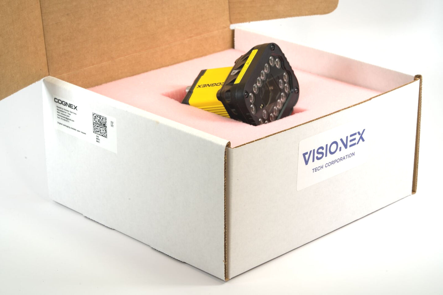 Cognex DM374X-M w/ White HPIT Lights & 10mm Liquid Lens & Height Sensor Dataman