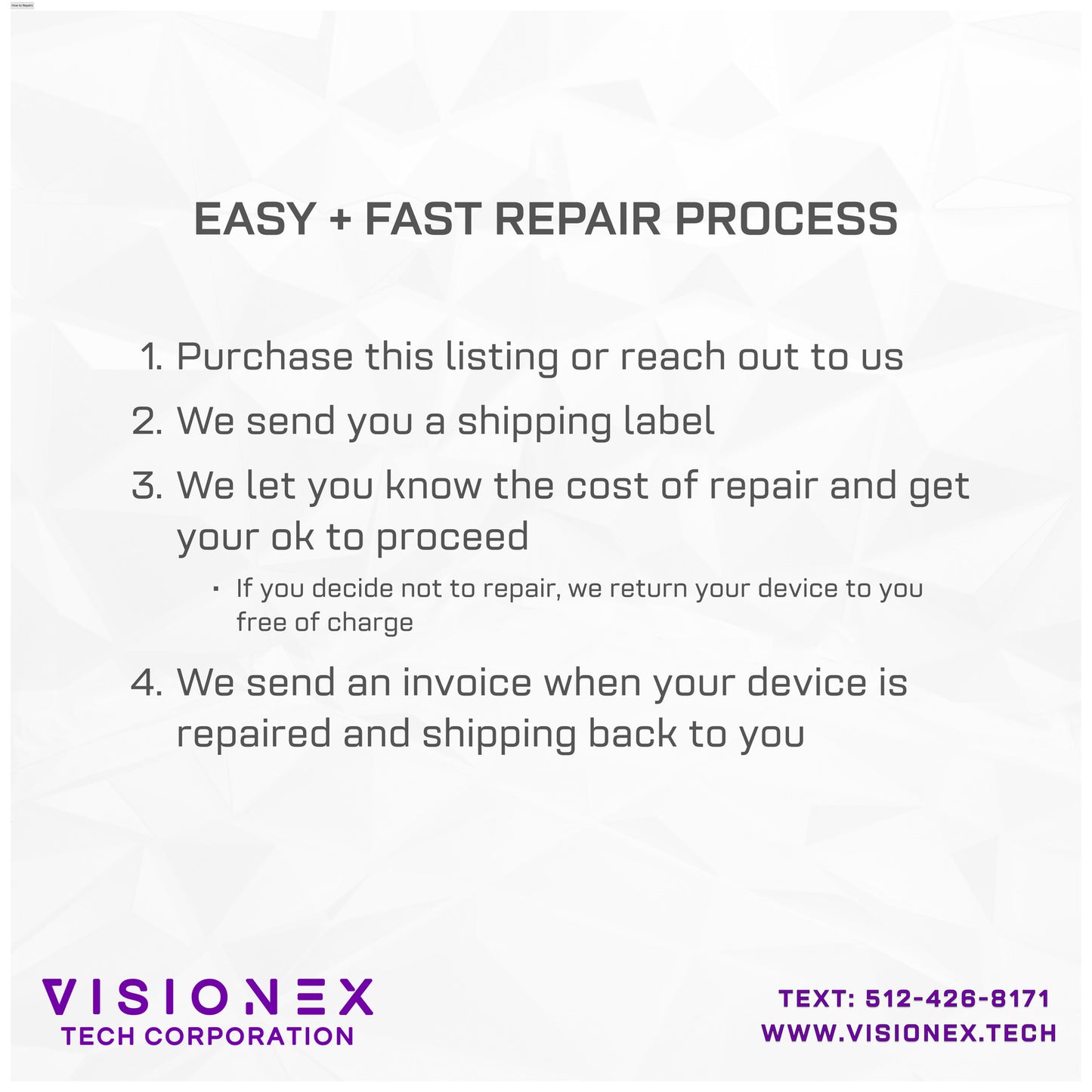 Cognex Repair Evaluation - 1 Day Repair + Calibration - DM8050X or any Dataman