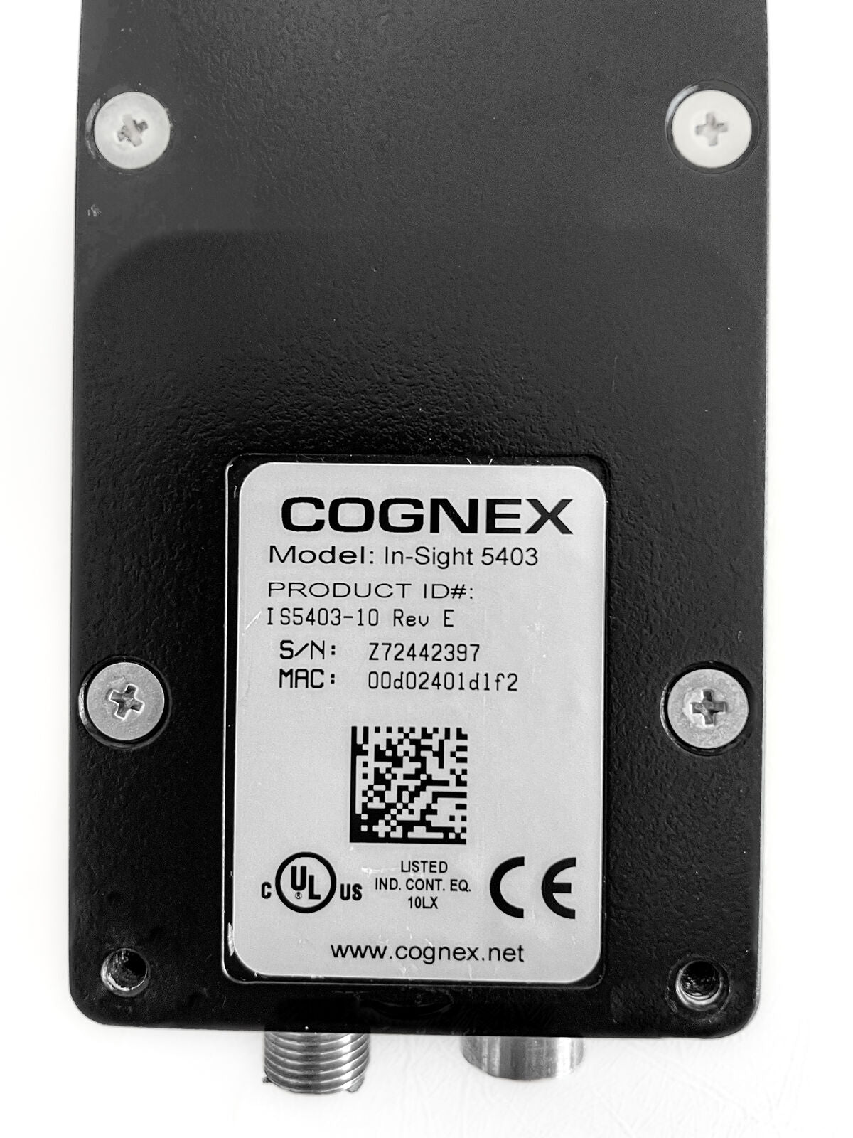 Cognex IS5403-10 Camera PatMax Enabled In-Sight insight 5403 800-5830-4R A