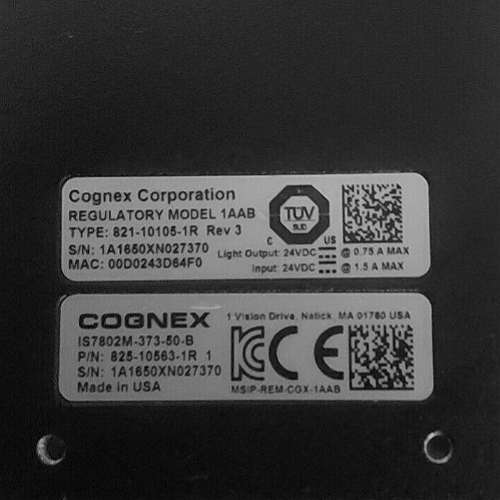 Cognex IS7802C-373-50 Color Cam + Cables In-Sight insight 7802C PatMax RedLine