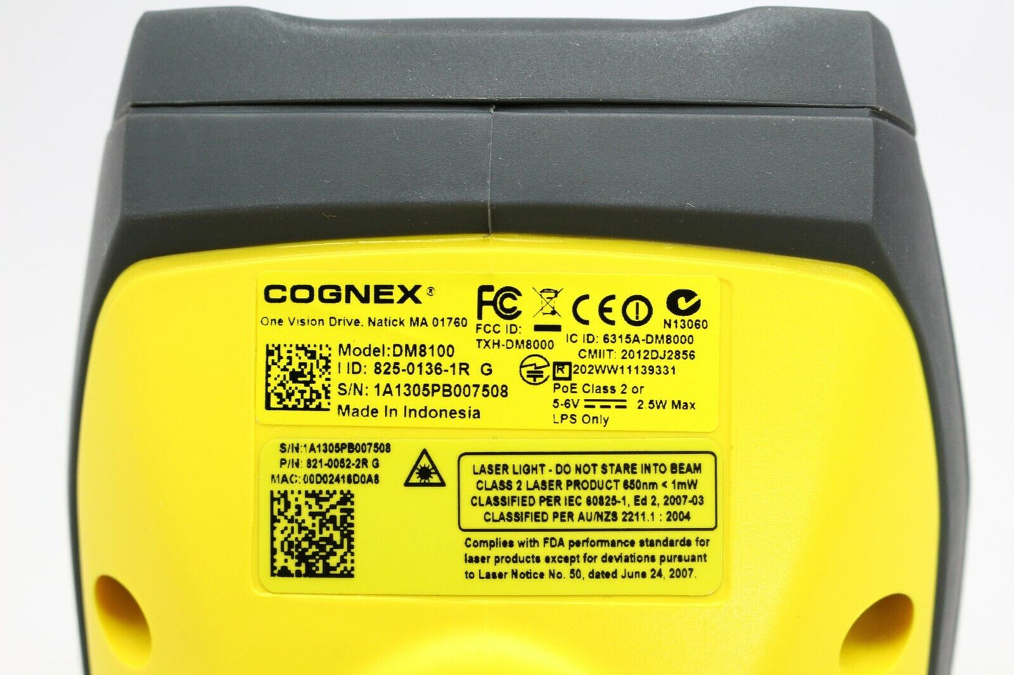 Cognex DM8100 W/ RS-232 & Power DMR8100 8100 Dataman Scanner