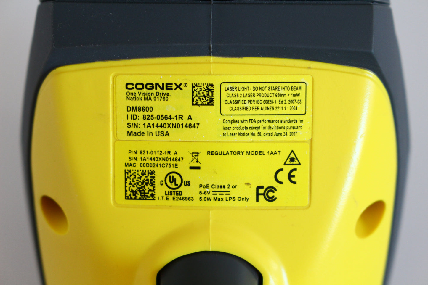 Cognex DM8600 825-0564-1r Tag