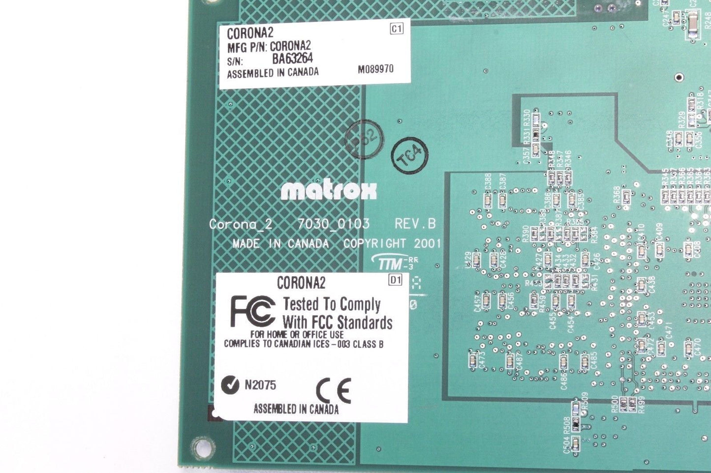 Matrox Corona 2 Frame Grabber 7030-0103