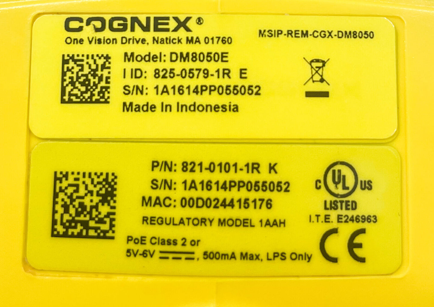 Cognex DM8050E W/ Out Module Dataman 8050E Barcode & DPM Reader Scanner DM8050