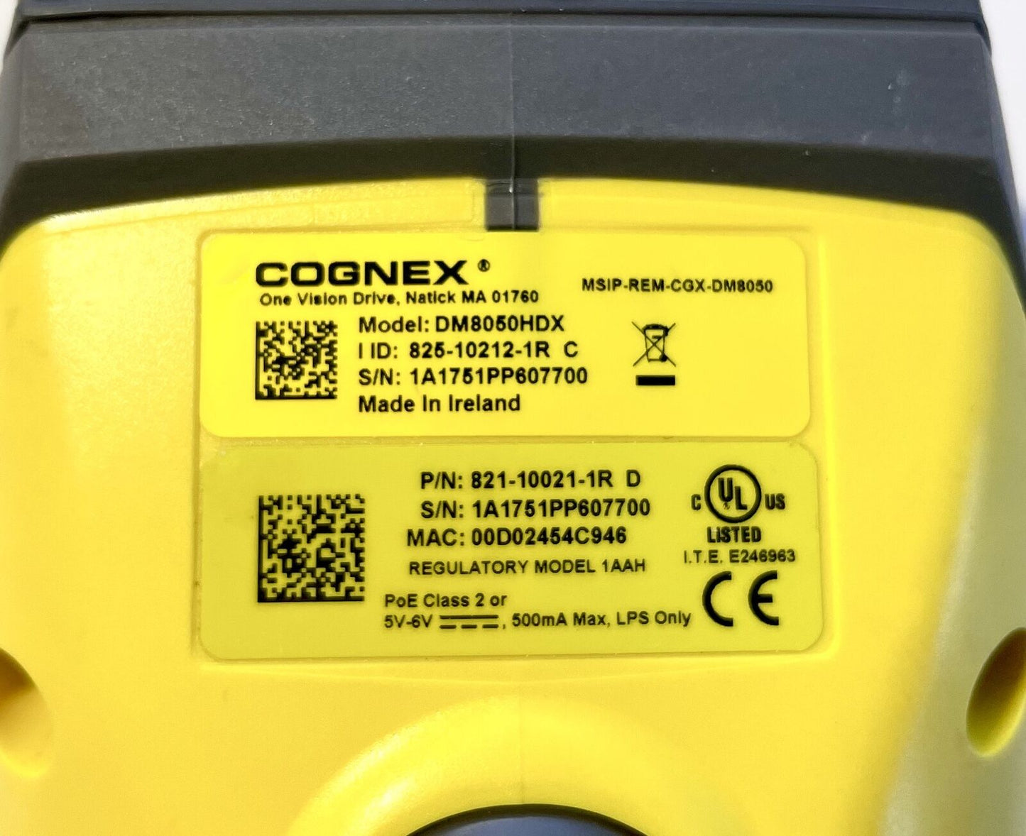 Cognex DM8050HDX W/ Out Module Dataman DMR-8050HDX Barcode 2D Reader DM8050 HDX