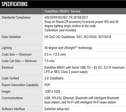 Cognex DM8600V Verifier Verification DPM 2D Validation Dataman DMR-8600V DM8600V
