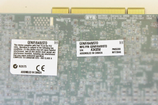 Matrox Genesis STD Frame Grabber GEN/F/64/8/STD 570-06 720-01 or 720-04