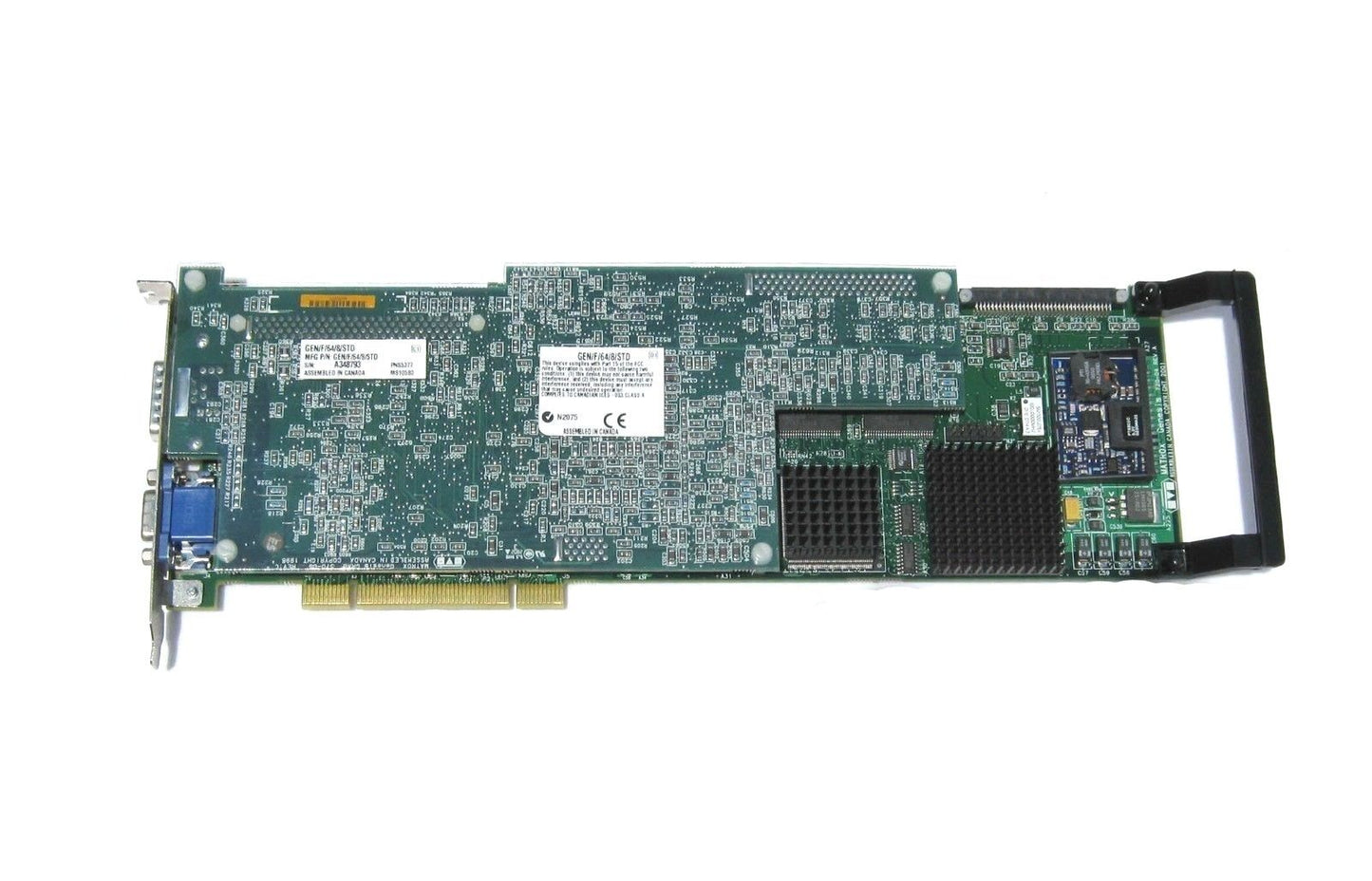 Matrox GENESIS GEN/F/64/8/STD frame grabber top view - Visionex Tech